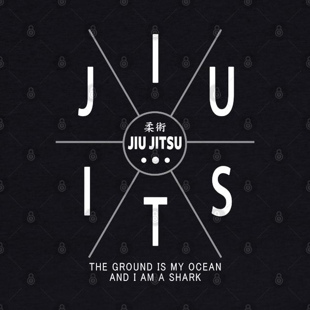 JIU JITSU - I AM A SHARK by Tshirt Samurai